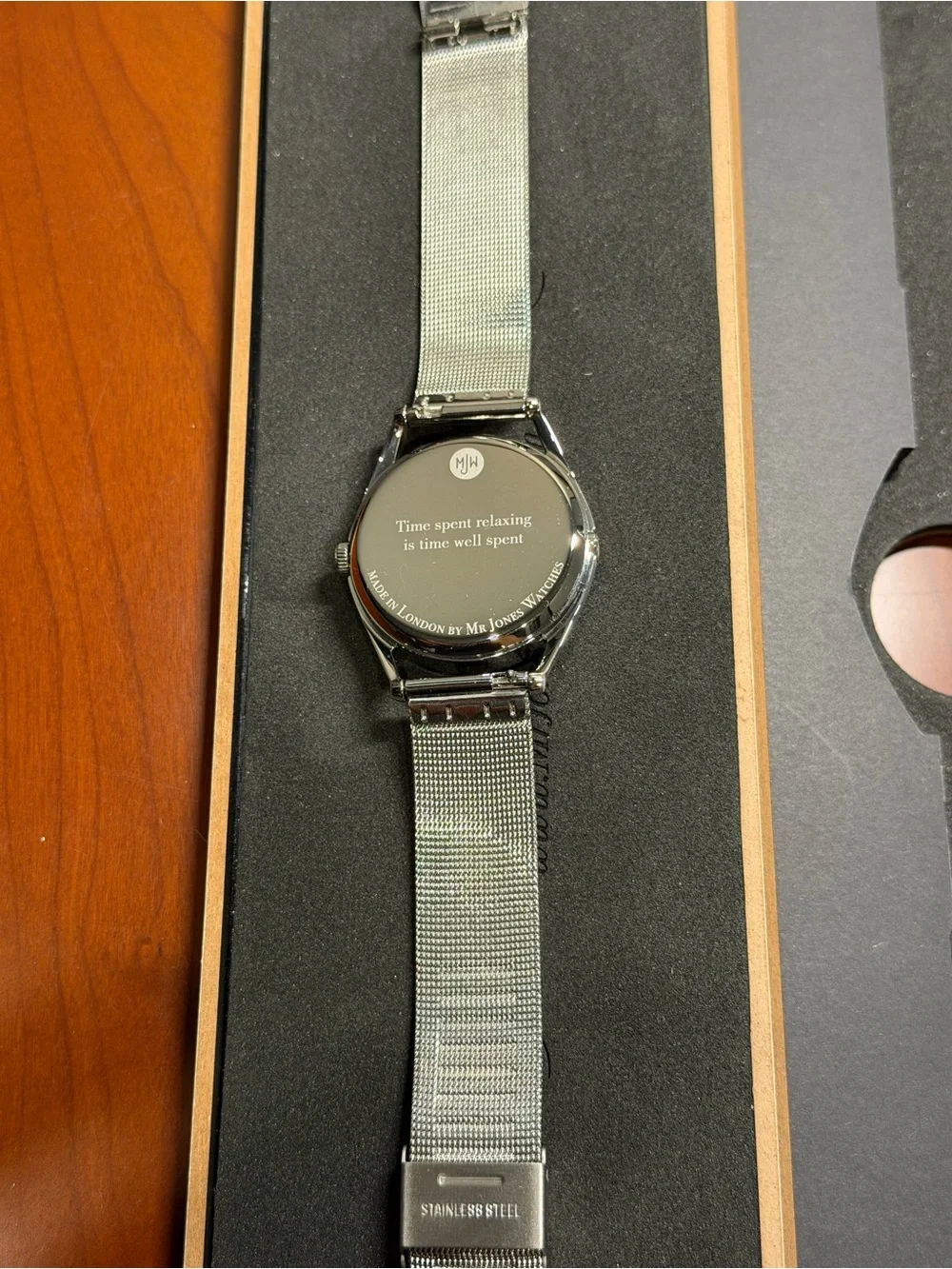 Blue Dial Mesh Strap Watch